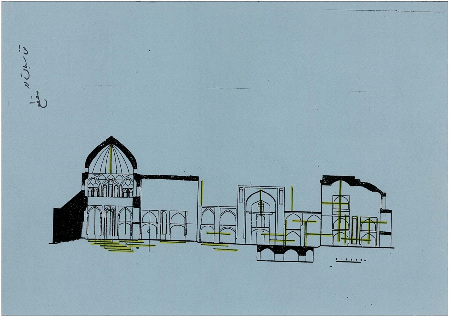 نقشه های مسجد جامع سروستان